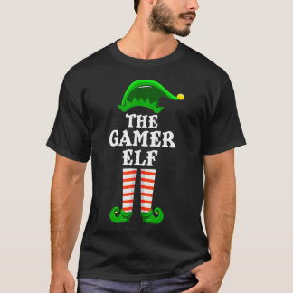 ゲーマー小妖精や小人ファミリーグループマッチングクリスマスパーティーPa Tシャツ