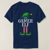 ゲーマー小妖精や小人マッチングファミリーグループクリスマスパーティーPa Tシャツ (デザイン正面)