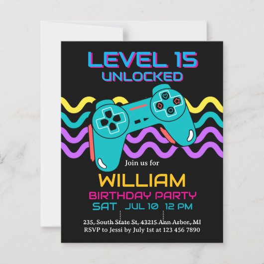 ゲーマー少年 ビデオゲーム好き 誕生日おめでとう (正面)