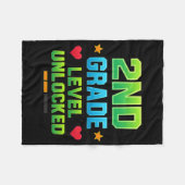 ゲーマー少年Ck学校2年生1日目2位 フリースブランケット (正面(横))