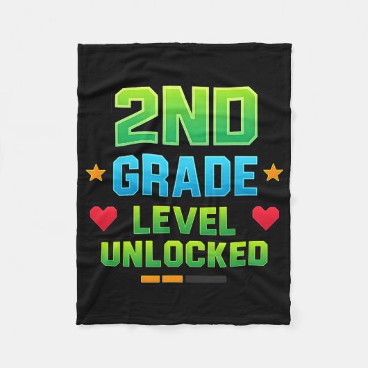 ゲーマー少年Ck学校2年生1日目2位 フリースブランケット (正面)