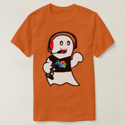 ゲーマー幽霊 Tシャツ (デザイン正面)