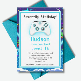 ゲーマー必見!16歳の誕生日パーティー招待状 - クリティカルヒット! 招待状
