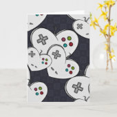 ゲーマー愛コントローラーのハート カード (黄色い花)