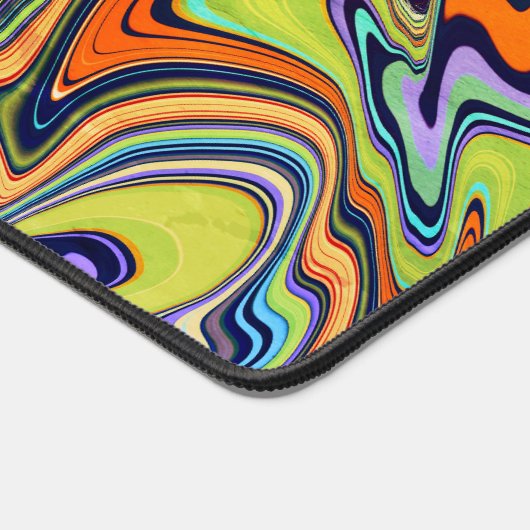 ゲーマー抽象芸術よくはしゃぐレトロ波モダン デスクマット (コーナー)