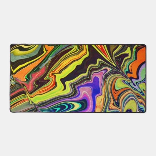 ゲーマー抽象芸術よくはしゃぐレトロ波モダン デスクマット (正面)
