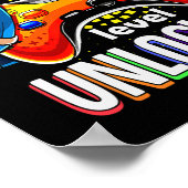 ゲーマー新学期ゲームパッド第3グレード・レベル ポスター (角)