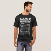 ゲーマー栄養事実 Tシャツ (正面フル)