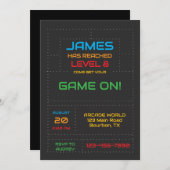 ゲーマー次レベル誕生日 招待状 (正面/裏面)