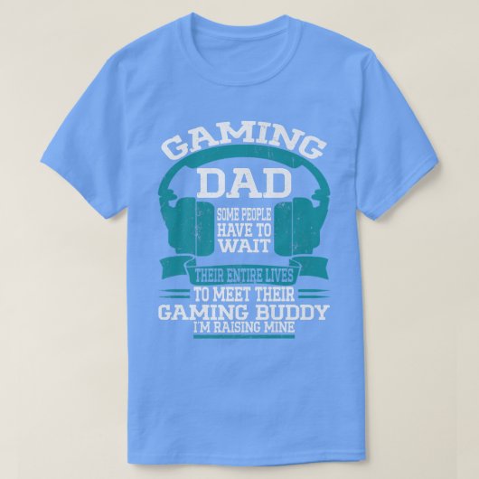 ゲーマー父の日ビデオゲおもしろいームゲーミングパパFr Tシャツ (デザイン正面)