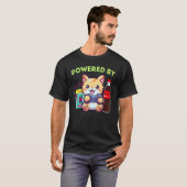 ゲーマー猫のパワーで動く80年代の面白さ ソーダポップ Tシャツ (正面フル)