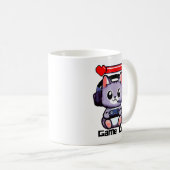 ゲーマー猫ゲームと健康バー コーヒーマグカップ (正面右)
