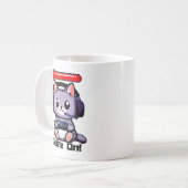 ゲーマー猫ゲームと健康バー コーヒーマグカップ (正面左)