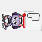 ゲーマー猫ゲームと健康バー SAMSUNG GALAXYケース (裏面横)