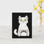 ゲーマー猫ビデオゲームコントローラかわいいゲームギークG カード (黄色い花)