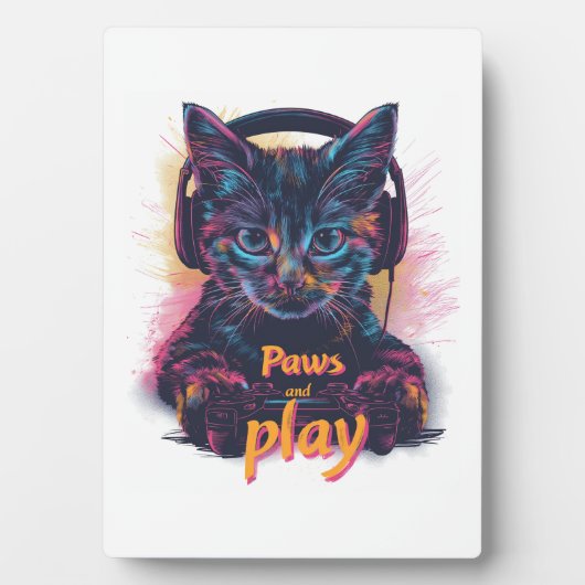 ゲーマー猫レベルアップ フォトプラーク (正面)