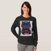 ゲーマー猫レベルアップ Tシャツ (正面フル)