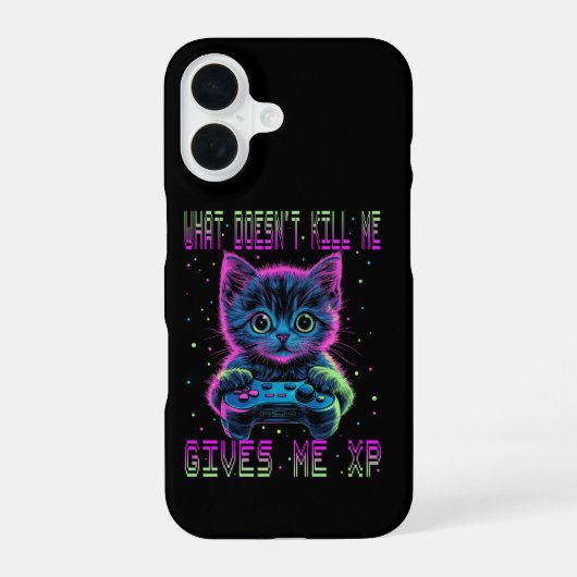 ゲーマー猫XP iPhone 16ケース (裏面)