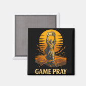 ゲーマー用おもしろミーム 復活の祈り レトロ風ビデオゲーム マグネット (正面/裏面)