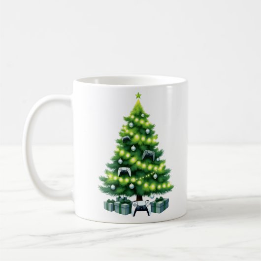 ゲーマー用クリスマスマグ コーヒーマグカップ (左)