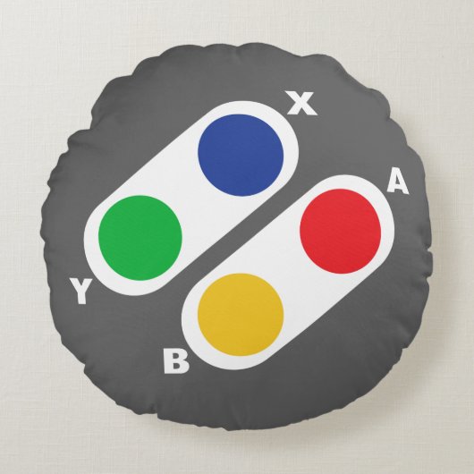 ゲーマー用コンソールゲーム制御装置ラウンドピロー ラウンドクッション (正面)