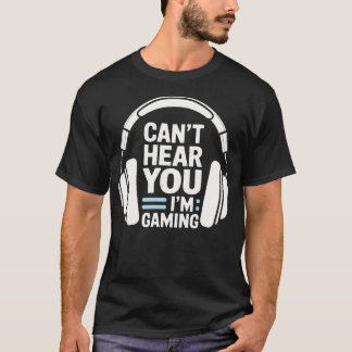 ゲーマー用ヘッドセット ゲーム中は声が聞こえない Tシャツ