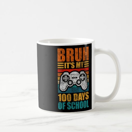 ゲーマー男子の100日目の登校 - 100日おめでとう！ コーヒーマグカップ (右)