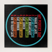 ゲーマー私の完璧な日の遊ビデオゲーム ジグソーパズル (横)