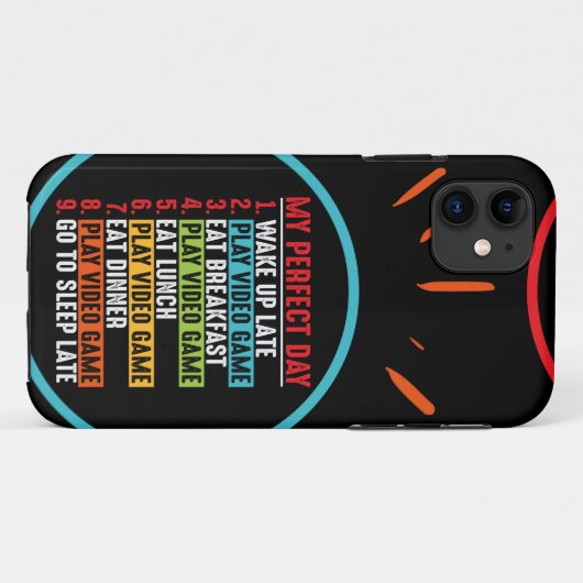 ゲーマー私の完璧な日の遊ビデオゲーム Case-Mate iPhoneケース (裏面(横))