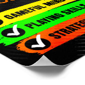 ゲーマー素晴らしチェックリストのゲーム ポスター (角)