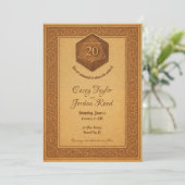 ゲーマー結婚式招待状withドラゴン&サイコロD20 招待状 (スタンド正面)