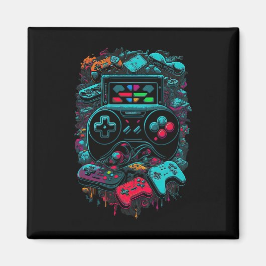 ゲーマー統制 ビデオゲームコントローラー 14 マグネット (正面)