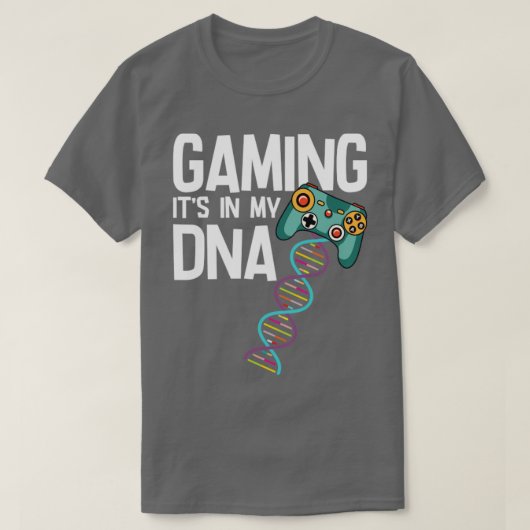 ゲーマー自分のDNAでゲーム Tシャツ (デザイン正面)