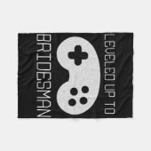 ゲーマー花婿レベルアップ実績のミーム フリースブランケット (正面(横))