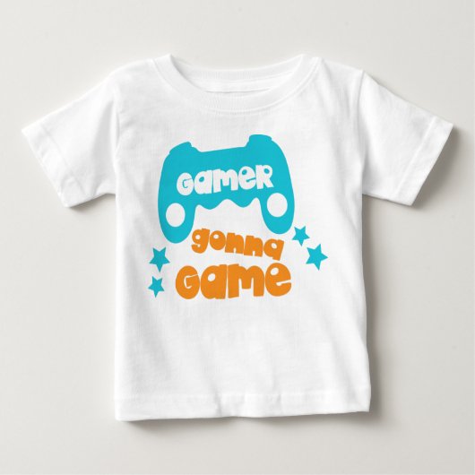 ゲーマー行くゲーム，ビデオゲーム，ジョイスティック，ジョイパッド ベビーTシャツ (正面)