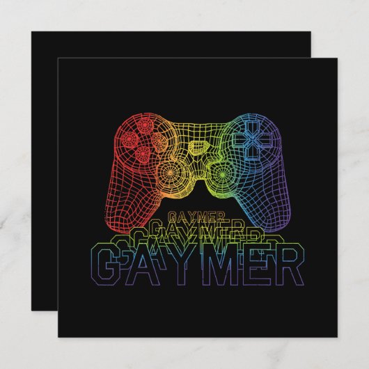 ゲーマー誇りを持った、ゲイプライド・ゲーミング サンキューカード (正面/裏面)