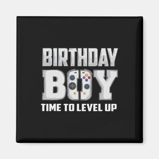 ゲーマー誕生日おめでとう レベルアップだ！ 5 マグネット (正面)