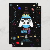 ゲーマー誕生日の招待状 招待状 (正面/裏面)