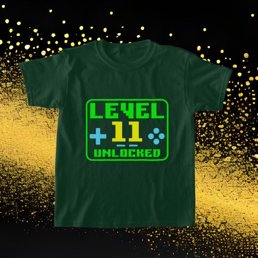 ゲーマー誕生日ユニセックスワードアート11th Tシャツ