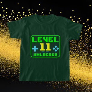 ゲーマー誕生日ワードアートユニセックス11歳Tシャツ Tシャツ