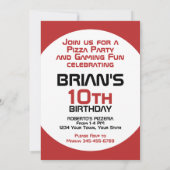 ゲーマー誕生日両面招待状 招待状 (裏面)