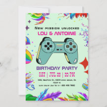 ゲーマー誕生日招待状