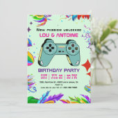 ゲーマー誕生日招待状 招待状 (スタンド正面)