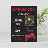 ゲーマー誕生日招待状 招待状 (スタンド正面)