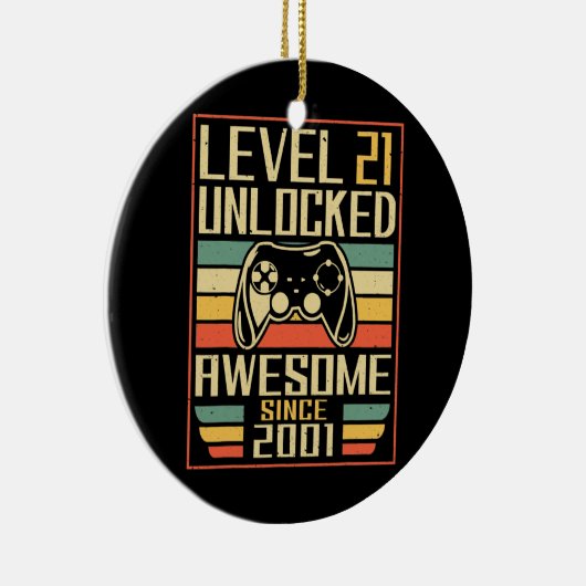 ゲーマー誕生日21男性ゲーム以素晴らし降 セラミックオーナメント (右)