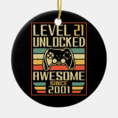 ゲーマー誕生日21男性ゲーム以素晴らし降 セラミックオーナメント (正面)