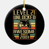 ゲーマー誕生日21男性ゲーム以素晴らし降 セラミックオーナメント (裏面)