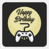 ゲーマー誕生日 スクエアシール (正面)
