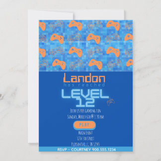 ゲーマー誕生日  招待状