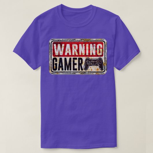 ゲーマー警告ズゲーマー Tシャツ (デザイン正面)